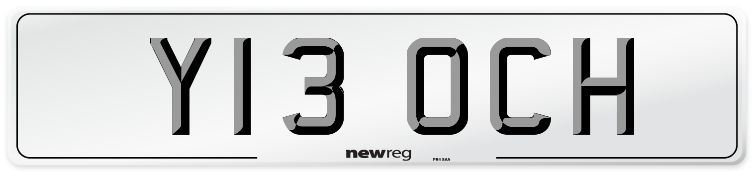 Y13 OCH Number Plate from New Reg